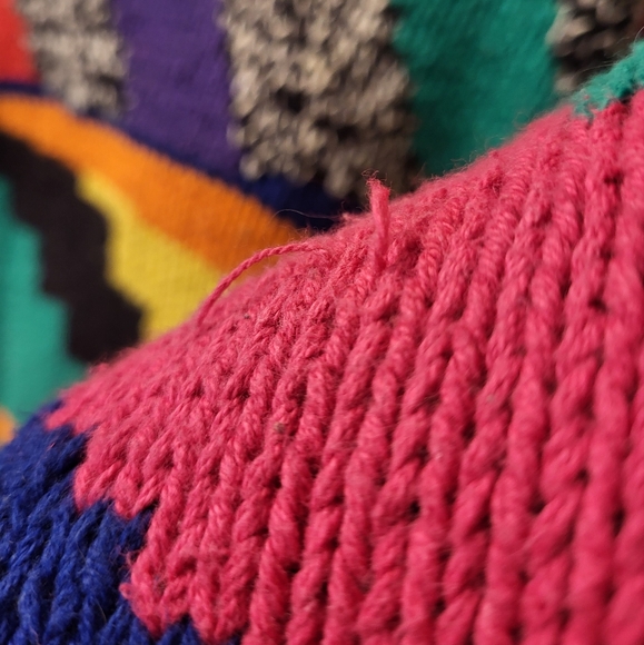 Posh Boy 80s Colorful Geometric Sweater Size Medium - Picture 9 of 10